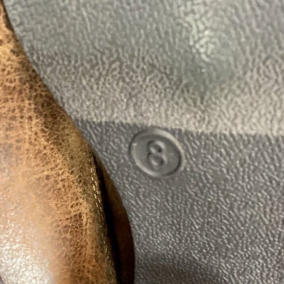 JCP AZ Jean Co Gianna Ankle Boot Women's Sz 8 Brown Faux Leather 307A - Picture 7 of 9